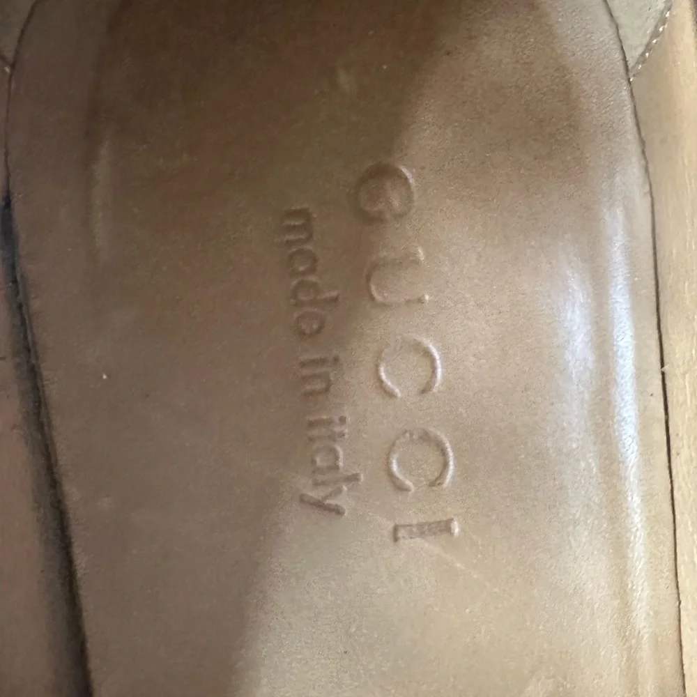 Gucci Gucci Black Leather Interlocking G Penny Loafers Size 8